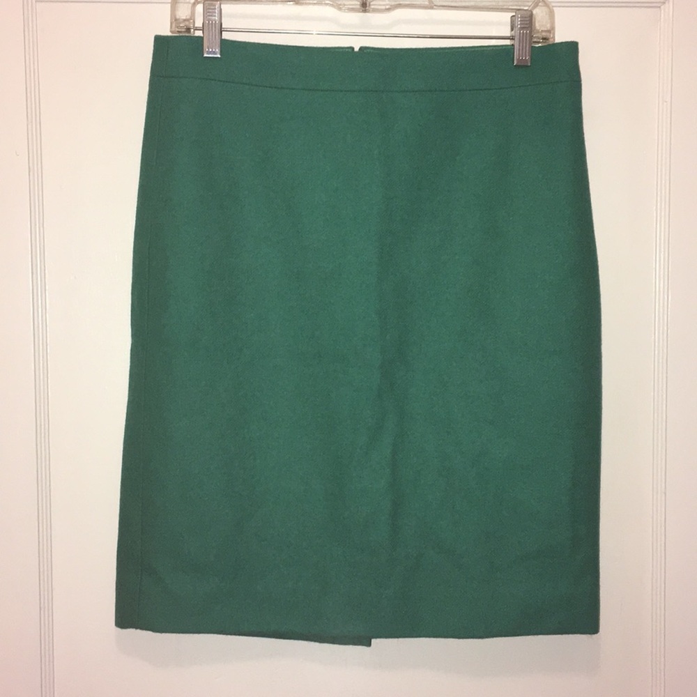 Wool blend pencil skirt